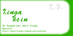 kinga wein business card